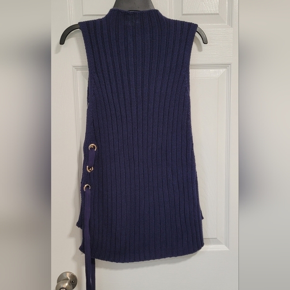 J Lo Cotton Blend Purple Sleeveless Sweater Top Small - Picture 2 of 12